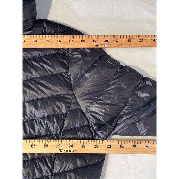 New Andrew Marc Black Premium Down Filled Puffer Packable Coat Zip Pocket Sz XL - Picture 11 of 16